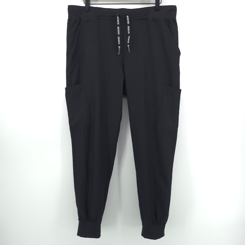 Med Couture Women Scrub Joggers Insight MC2711 L Black Medical Workwear